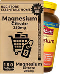 Nature Magnesium Citrate 250 mg (180 Softgels) | + Essential Vitamins &amp Dietary Supplements Guide by R&ampC Store | Supports Muscle Relaxation Nerve Heart &amp Bone Health