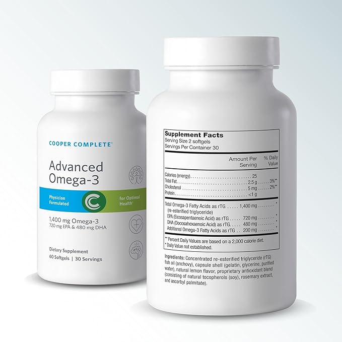 Cooper Complete - Basic One Multivitamin with Iron - Daily Multivitamin and Mineral Supplement Plus Fish Oil Supplement - 60 Day Supply