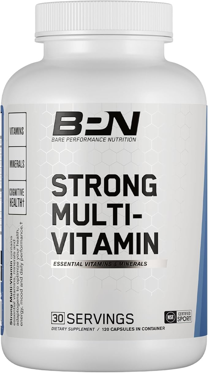 BARE PERFORMANCE NUTRITION BPN Strong Multi-Vitamin Foundational Health Improved Mood and Sleep Adaptogens Improved Cognitive Health