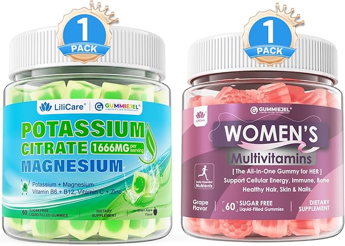 Womens Multivitamin Potassium Citrate Gummies 2 Pack