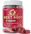 NEVISS Beet Héāŗt Chews 1500mg Nitric Oxide and Blood Préssũre Support 5 in 1 Beets Supplements w/Grape Seed L-Citrulline Vitamin B6 &amp B12 for Energy &amp Circulation Support 60 Chews Sugar