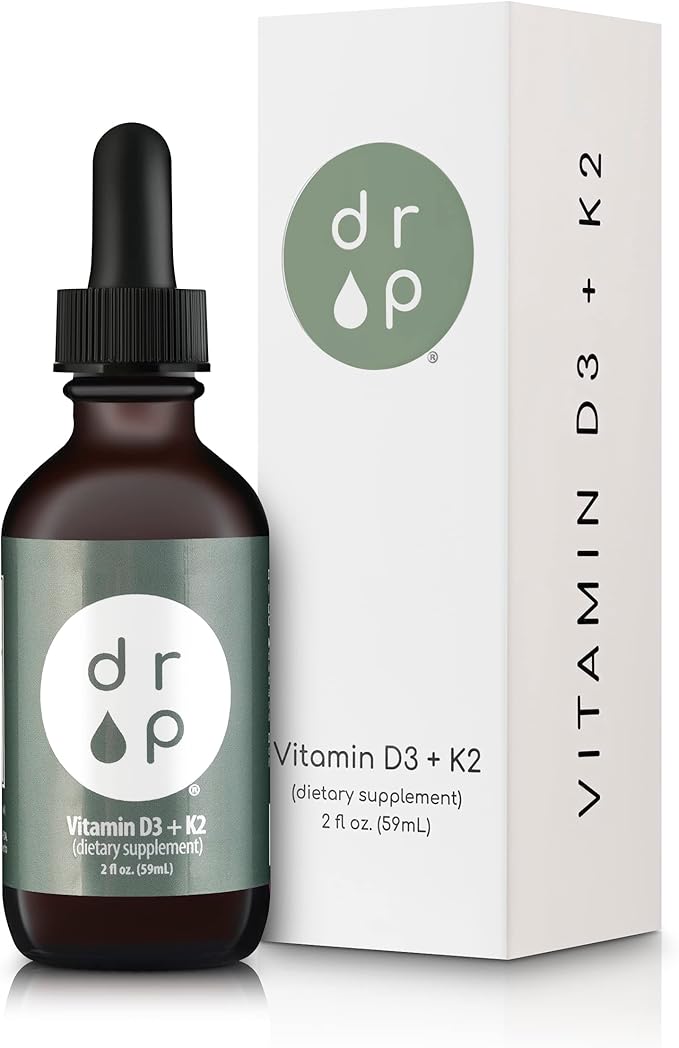 Drop Supplements Vitamin B12 Drops and Vitamin D3+K2 Drops Bundle