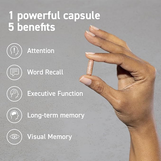 CocoaVia Memory &amp Focus Brain Supplement 90 Day Cocoa Flavanol Blend Lutein Added Caffeine for Boost. Improve Cognitive Function Attention Vegan &amp Plant Based 90 Capsules