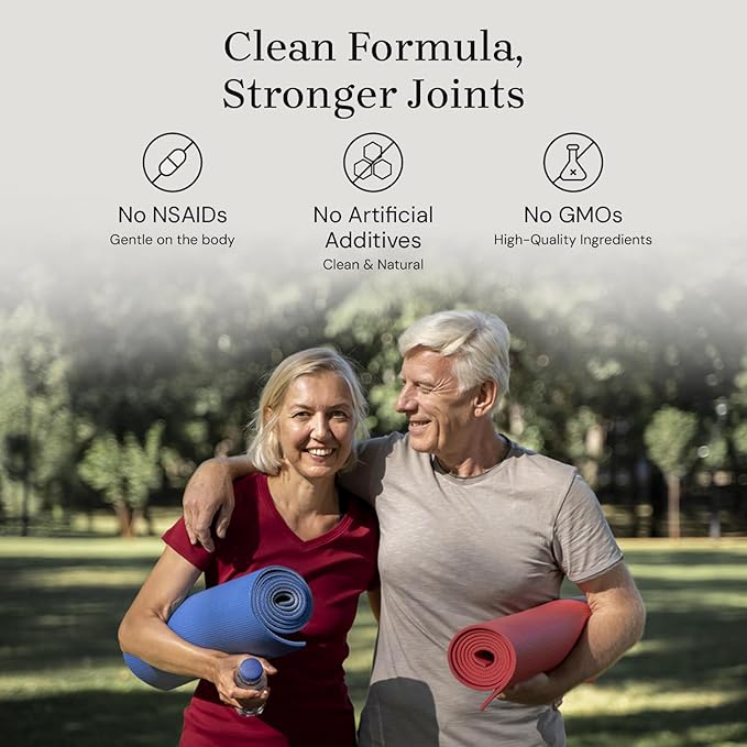 Turmeric Curcumin Supplement with Glucosamine Chondroitin &amp MSM – Joint Support for Mobility Flexibility &amp Comfort – Active Lifestyle Formula – 60 Capsules