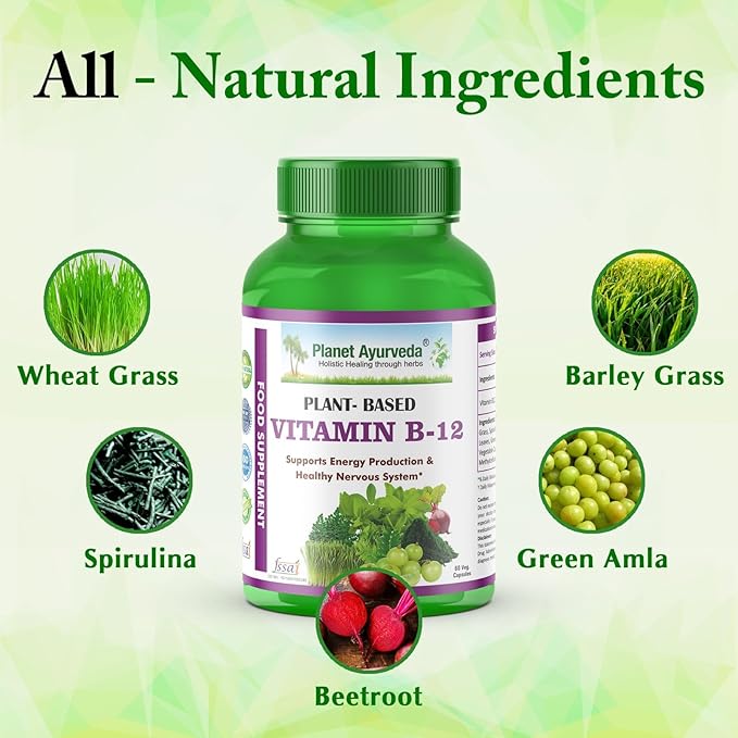 Planet Ayurveda Plant Based Vitamin D3 Organic Healthy Bones Immunity Mood for Women Men Children 60 CT (30-60 Days) (Pack of 2)