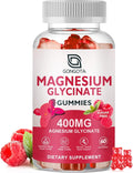Magnesium Glycinate Gummies 400 mg with 100 mg Composite magnesium - Chelated Magnesium Potassium Supplement with Vitamin D B6 Supports Calm Sleep Memory &amp Muscle CrampsSugar Free - 60 Gummies