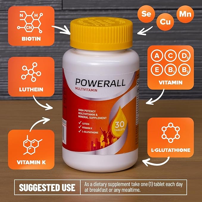 Basic Brands - Powerall Multivitamin - 30 Tablets - 2-Pack