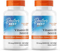 Doctor's Best (2 Pack) Vitamin D3 125 mcg (5000 IU) 360 Softgels