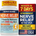 Nerve Relief with 2400 mg Alpha Lipoic Acid – 7 Powerful Nutrients to Support Feet Hands Toes – 2400mg ALA Vitamins B12 B6 &amp B1 Magnesium Turmeric – 60 Capsules