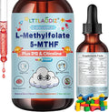 Liposomal L-Methylfolate 5-MTHF Liquid for Kids &amp Teens – High Absorption Methylated Folate with Citicoline &amp Methyl B12 – Supports Focus Clarity &amp Cognitive Development – Sugar-Free Berr