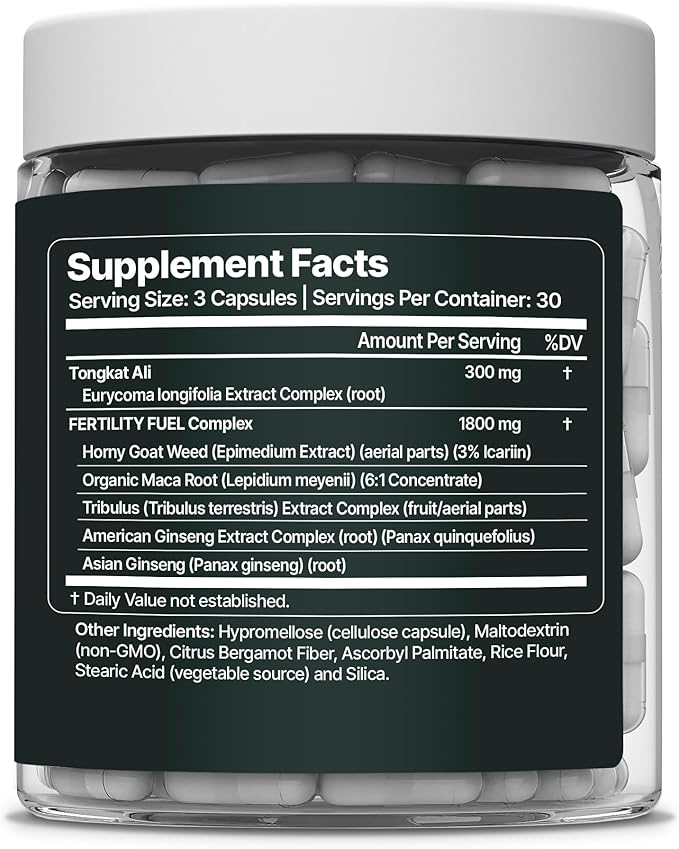 Fertility Fuel – Male Fertility Supplements - Mens Fertility Supplement &amp Fertility Supplements for Men - Support Reproductive Health - 90 Capsules - Alternative to Mens Prenatal Vitamins