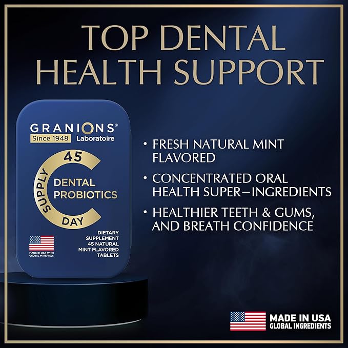 Oral Probiotic Mints - 3 Billion CFU for Dental Probiotics for Teeth and Gums - Best Breath Freshener with Lactobacillus Salivarius - Oral Health Probiotics for Bad Breath -135 Tablets in Tins