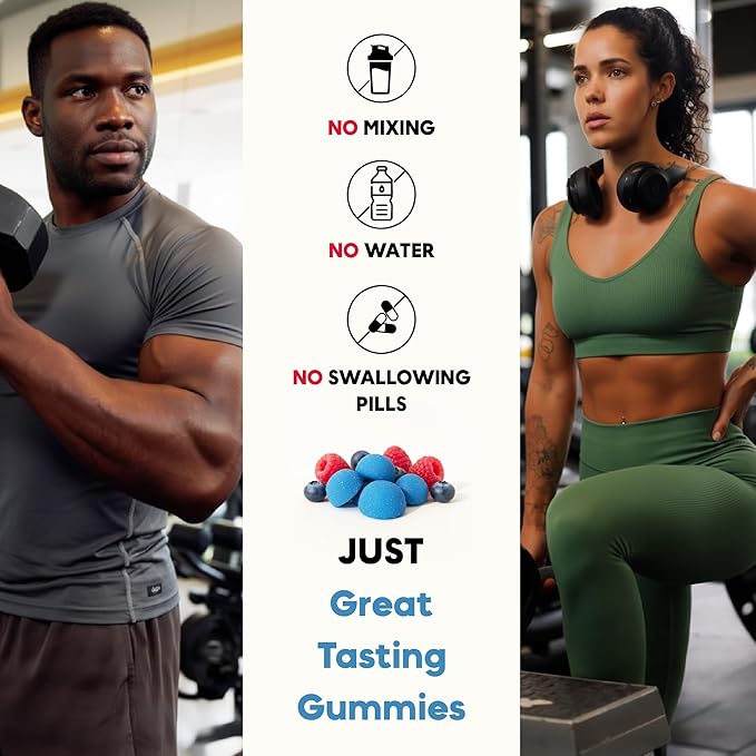 Creatine Monohydrate Gummies 5g – NSF &amp Eurofins Tested GMP – for Women &amp Men – Muscle Strength Recovery &amp Cognitive Health – Sugar Free Vegan Halal Non-GMO No Fillers -30 Day