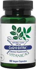 Vitanica Coq10 Extra Natural CoQ10 100mg Non-GMO Vegan 60 Capsules