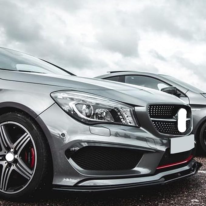 Auto Front SplittersCar Front Bumper LipCar Front Bumper SpoilerCompatible with CLA Class C117 CLA200 260 CLA45 AMG 2013-2015Carbon Fiber Pattern
