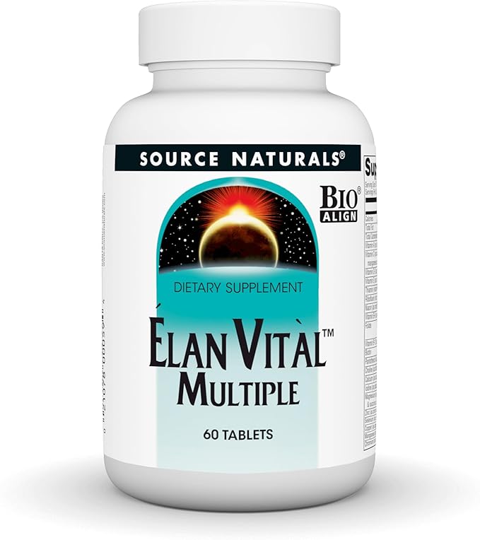 Source Naturals Elan Vital Multiple - Supports Brain Heart Liver Immune Energy Boost* - 60 Tablets