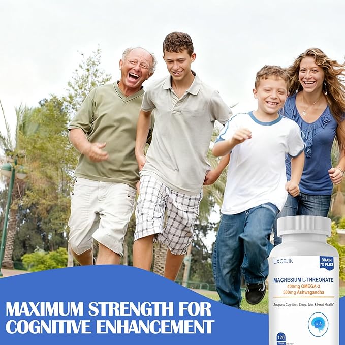 Magnesium L-Threonate 2000mg Magnesium Supplement - Non-GMO Gluten-Free 120 Capsules