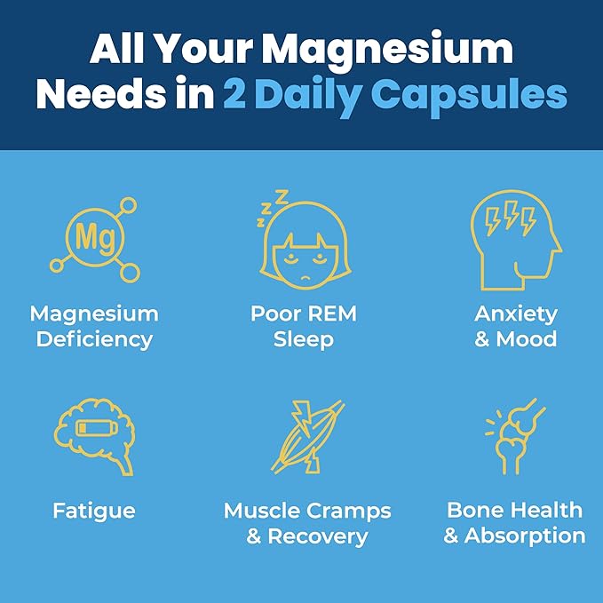 2-Pack Ginseng &amp Ginkgo Biloba Plus Magnesium Complex for Energy Boost and Support Muscle Function and Sleep