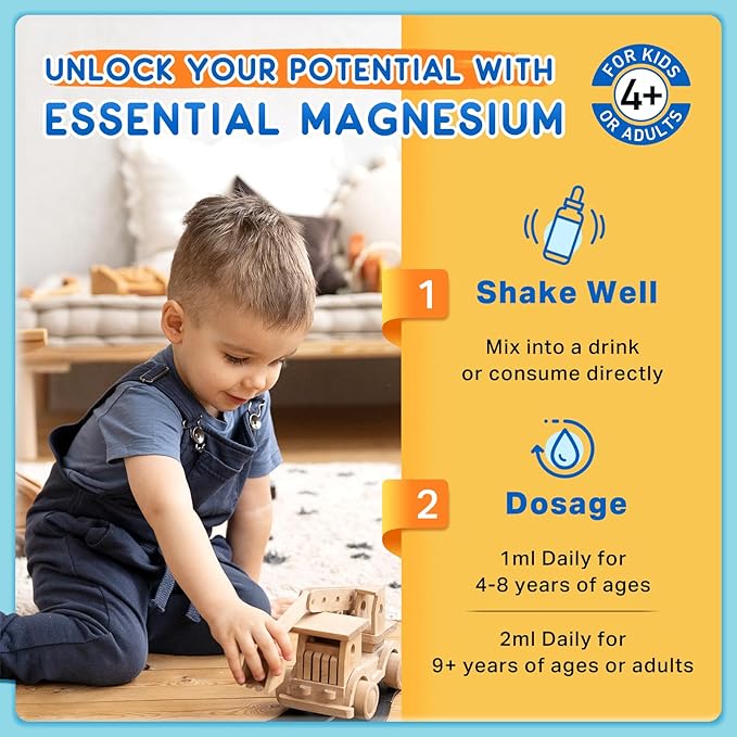 Kids Magnesium Gummies &amp Liquid Magnesium Glycinate Drops for Kids