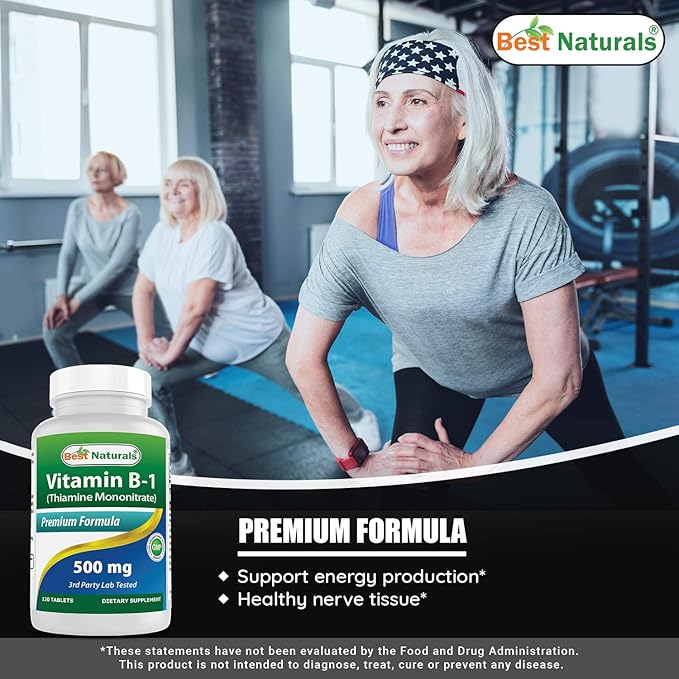 Best Naturals Vitamin B1 as Thiamine Mononitrate 500 mg &amp Calcium Citrate with Vitamin D-3