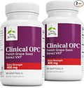 Terry Naturally Clinical OPC Extra Strength - Cardiovascular Health &amp Focus Support - Supplement with Grape Seed Extract - Immune Support Supplement - 60 Softgels (Pack of 2)