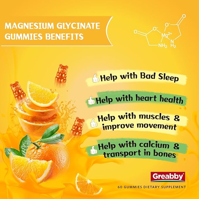 Magnesium Glycinate Gummies Calcium Citrate Gummies for Kids &amp Adults Bone Support