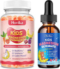 Kids Magnesium Glycinate Supplements - Magnesium Liquid Drops &amp Gummies for Kids