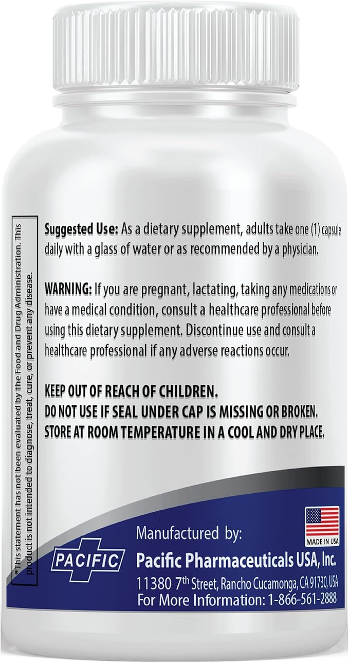 Pacific Nature's L-Methylfolate 7.5mg (60 Capsules) Natural Active Form of Folate for Overall Health Support - Gluten Free Non-GMO