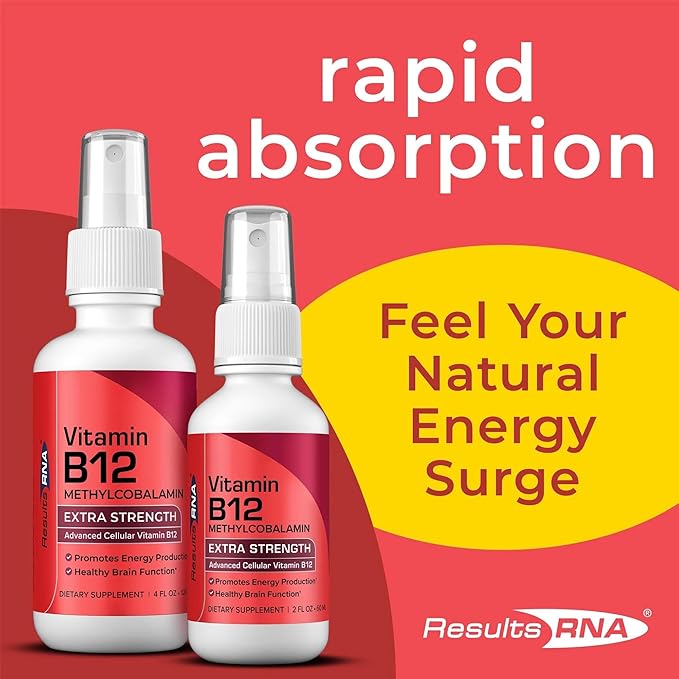 Results RNA - Advanced Cellular Vitamin B12 Methylcobalamin Supports Heart Health Good Mood Energy &amp Brain Function. Enjoy Superior Absorption Vitamin B12 Formula (4 oz - 60 Servings)