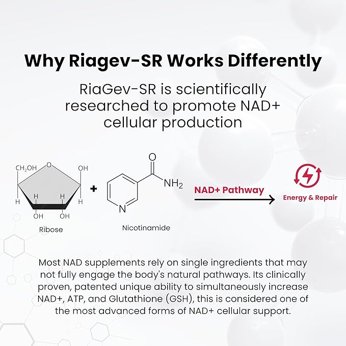 Revive + Immune | NAD+ Supplement with Vitamin C for Men &amp Women | RiaGev®-SR Formula with Immune Protection | Energy Anti Aging Support with Antioxidant | Vegan Non-GMO Gluten-Free (90 Tablets