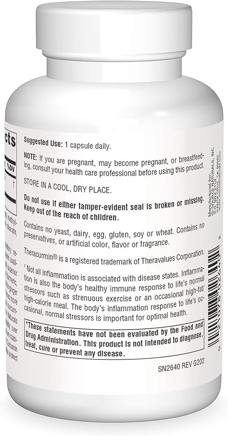 Source Naturals Theracurmin Supports Healthy Inflammatory Response* 300 mg - 120 Vegetarian Capsules