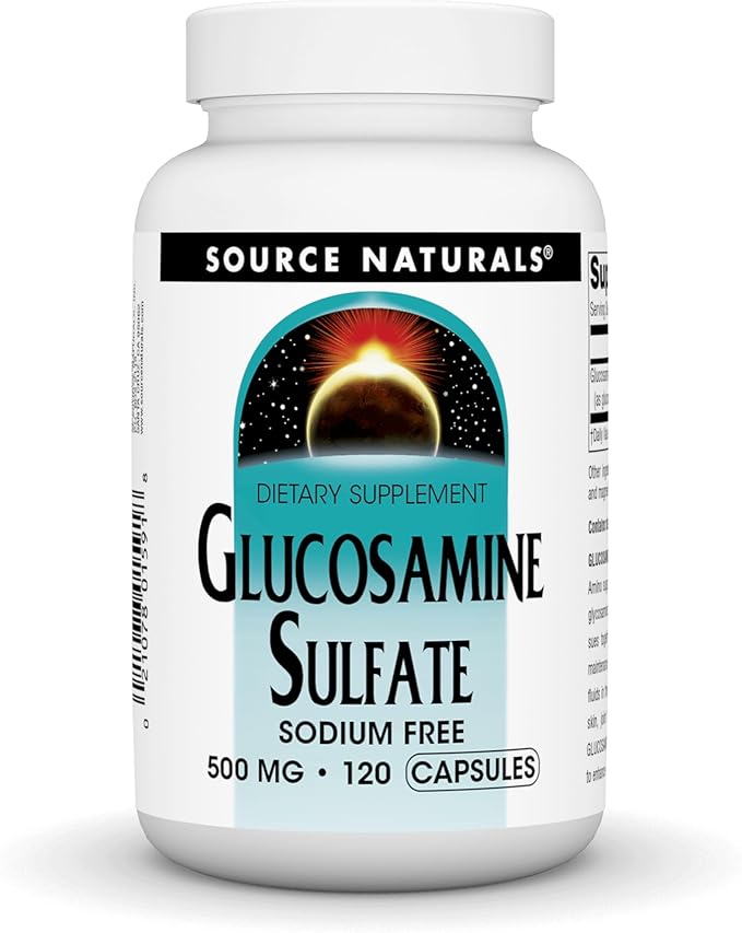 Source Naturals Glucosamine Sulfate Sodium-Free for Joint Support 500 mg - 120 Capsules