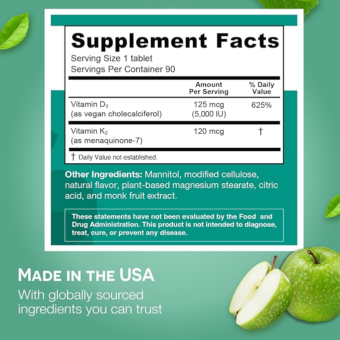 EZ Melts Vitamin D3 K2 and Multivitamin with Iron Sugar Free