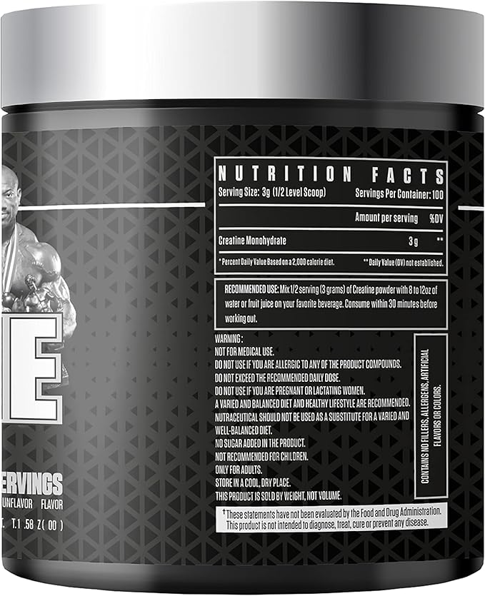 Black Series Monohydrate Creatine | 300g | 100 Servings | Premium Micronized Creatine for Strength Muscle Growth &amp Recovery