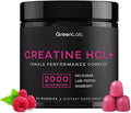 Creatine HCL+ 2000mg Female Performance Complex – Sugar-Free Vegan Raspberry Flavor – Chewable Gummies for Women 90 Count
