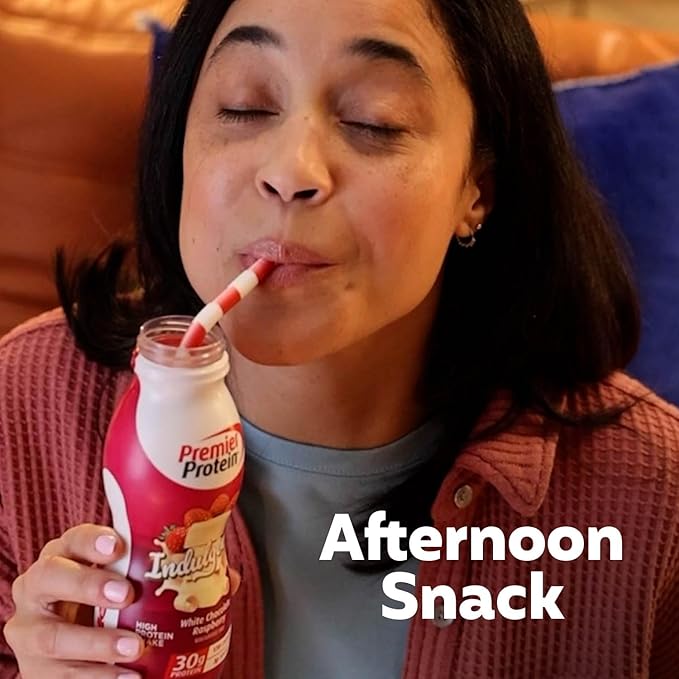 Premier Protein Shake INDULGENCE White Chocolate Raspberry 30g Protein 170 Calories 3g Sugar 11.5 fl oz 12 Pack (Packaging May Vary)