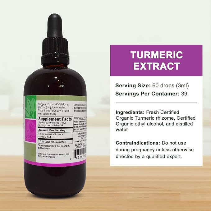 Herbalist &amp Alchemist Turmeric Extract Supports Healthy Liver Function* (4 Fl Oz)