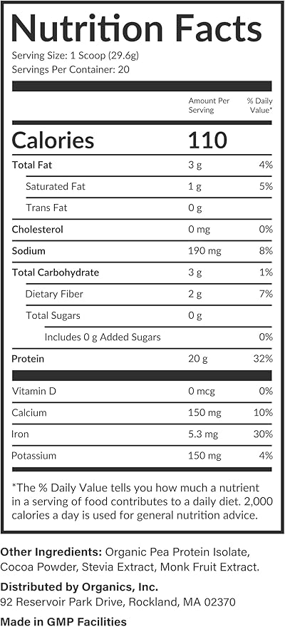 Beam Vegan Protein Powder – Organic Pea Protein Isolate 20g Plant-Based Protein per Serving Third-Party Tested No Added Sugar Dairy Free Soy Free Gluten Free 20 Servings Chocolate