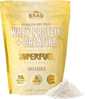 B.rad Superfuel - Grass Fed Whey Protein Isolate Boosted with Creatine | Farm-Fresh Easy-to-Digest Clean Ingredients | 2 Pounds | 100% USA Sourced | Unflavored
