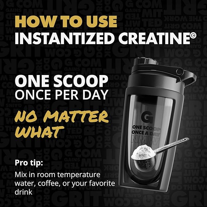 Gains in Bulk Instantized Creatine Monohydrate for Women and Men Soluble Creatine Powder Supports Muscle Building Strength and Performance Bodybuilding Supplements Unflavored 30 Servings
