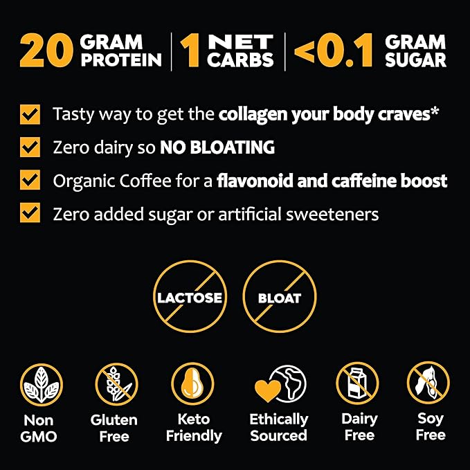 MariGold High Protein Collagen Coffee Bundle - Mocha and Vanilla - 20g Grass-Fed Type I &amp III Collagen Peptides