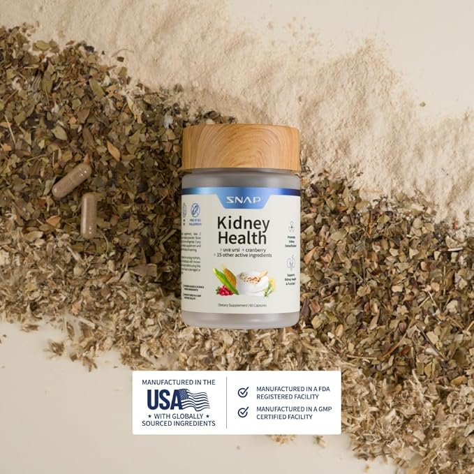 Snap Supplements Cholesterol Health +Kidney Health Bundle 60 Vegetarian Capsules Each