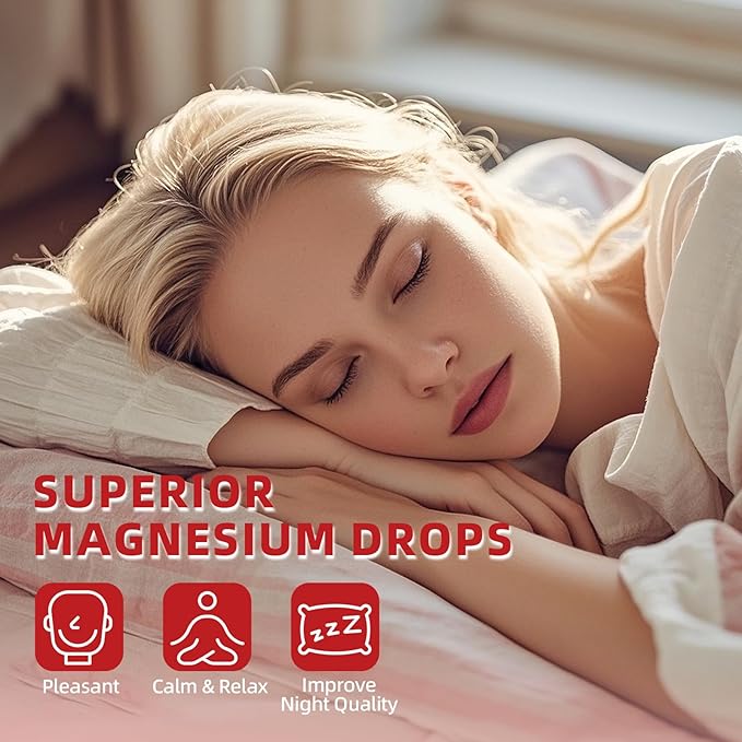 (3 Pack) Magnesium Glycinate Liquid Drops High Absorption Magnesium Liquid with Bromelain Vitamin B6 C D Magnesium Supplement for Kids and Adults Night &amp Muscle Support Strawberry Flavor