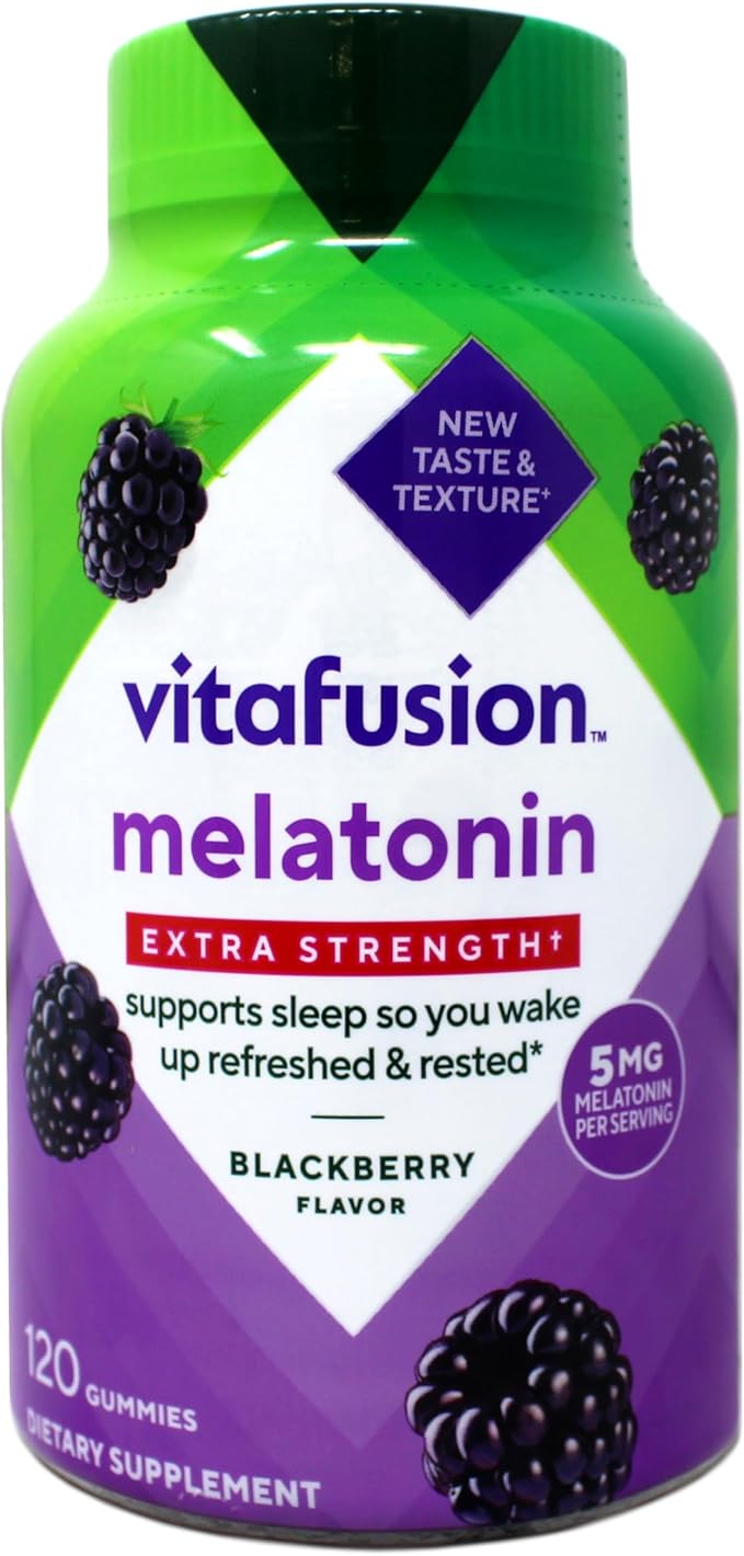 Extra Strength Melatonin BlackBerry 5mg 120 Count (2 Bottles)