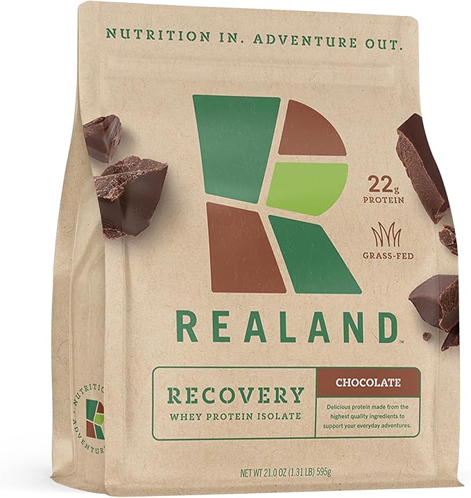 Whey Protein Isolate - Grass-Fed Protein Powder for Recovery - 22g of Protein - 17 Servings (One Size Chocolate)