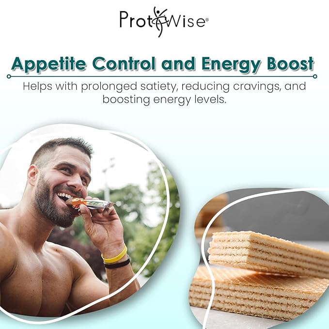 ProtiWise High Protein Wafers | Vanilla | 15g Protein Per Serving Low Carb Low Sugar High Fiber Snack | Gluten-Free Keto-Friendly Diet for Hunger Control &amp Weight Loss | Pack of 2 (5/Box)