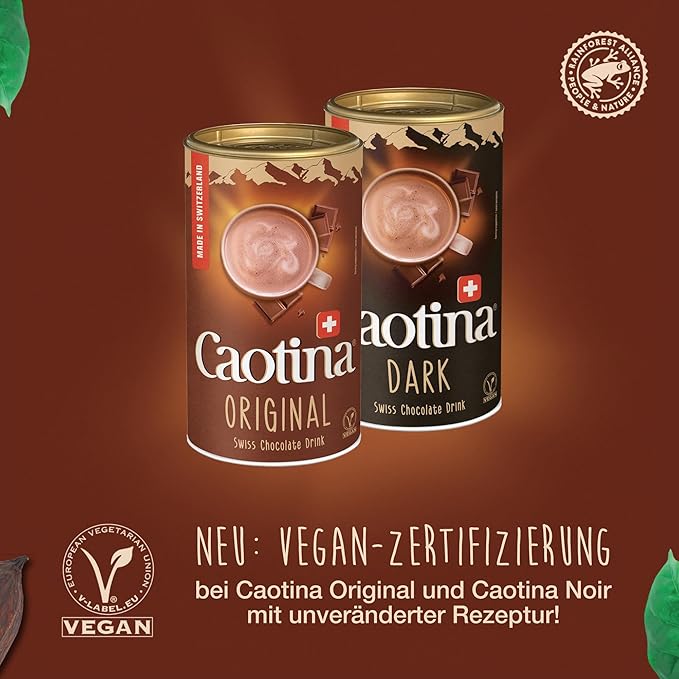 Caotina Fine Swiss Milk Chocolate Multivitamin Powder Drink 500g - Made in Switzerland by Wander