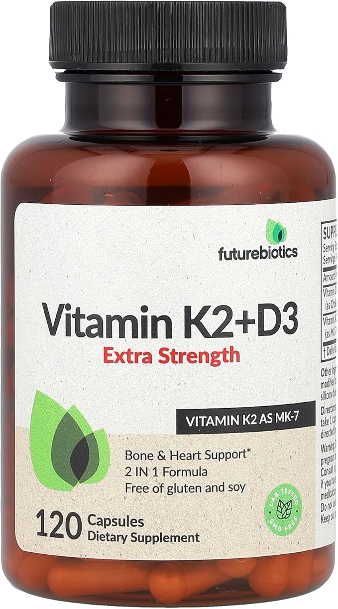 Futurebiotics Vitamin K2 + D3 Extra Strength 120 Capsules