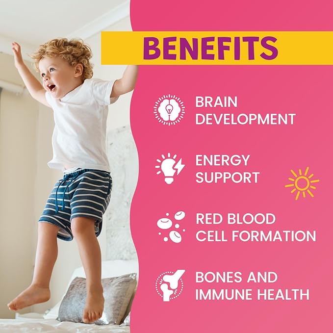 Kids Magnesium Liquid Drops &amp Liquid Iron Supplement for Kids