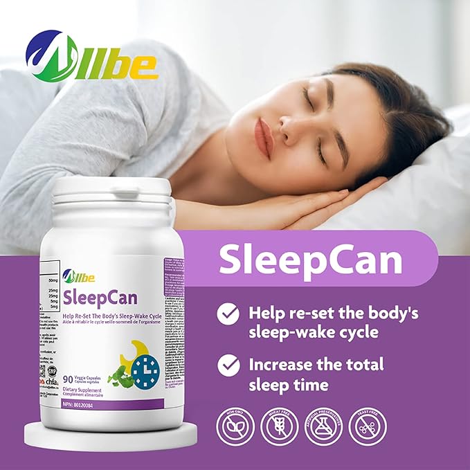 SleepCan Capsules 5mg Melatonin with Phosphatidylserine and L-Theanine 2 Packs of 90 Sleep-Wake Cycle Support Supplements Serving Size: 1 Capsule Once Daily